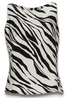 Alma bluse sort og hvid zebra