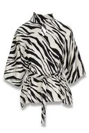 Bekka bluse sort og hvid zebra