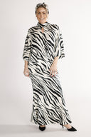 Bekka bluse sort og hvid zebra