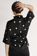 Bekka bluse sort og hvid