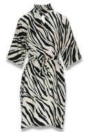 Cornelia kjole sort og hvid zebra