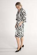 Cornelia kjole sort og hvid zebra