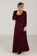 Alex dark plum glitterkjole