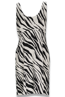 Dalia kort sort og hvid zebra kjole