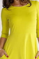 Denise limegrøn kjole