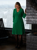 Janka grønn velurkjole