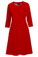 Evita rød babyfløjlskjole