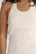 Franny krem halterneck kjole