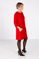 Margrete rød babycord tunika