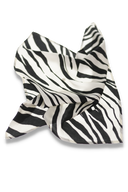 Iris sjal sort og hvid zebra