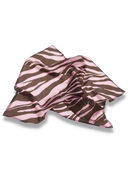 Iris sjal i brun og rosa zebra