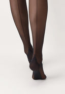 Oroblu Riga black seam tights 20 black