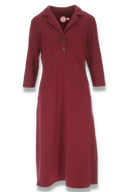 Kristine bordeauxrød midikjole