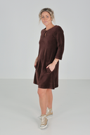 Margrete brun babycord tunika