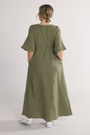 Eira khaki boho chic kjole