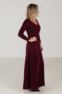 Alex dark plum glitterkjole