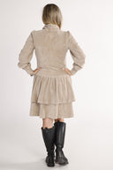 Mythe crepe-velourkjole