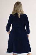 Nille marineblå babyfløjlskjole