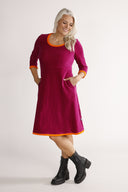 Nille-kjole i pink og orange