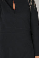 Borghild sort jacquard kjole