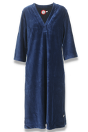 Regine marineblå velourkjole