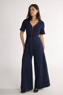 Solveig jumpsuit i mørkeblå denim