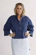 Cora jeansblå denimjakke