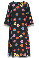 Malin farverig blomstret kjole