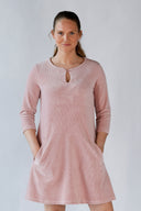 Margrete pastellrosa babycord tunika