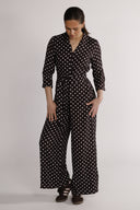 Sissi brun og hvit jumpsuit