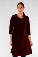 Elli kjole babycord bourdeaux