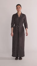Sissi brun og hvid jumpsuit