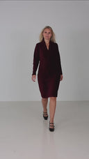 Elsi bordeaux kjole