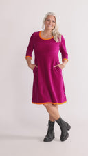 Nille-kjole i pink og orange