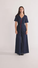 Solveig jumpsuit i mørkeblå denim