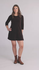 Olivia kort brun kjole