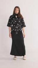 Bekka bluse sort og hvid