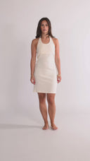 Franny krem halterneck kjole